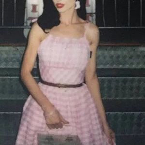 Pink Gingham dress size L